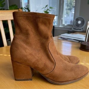 Marc Fisher Tan Suede Booties